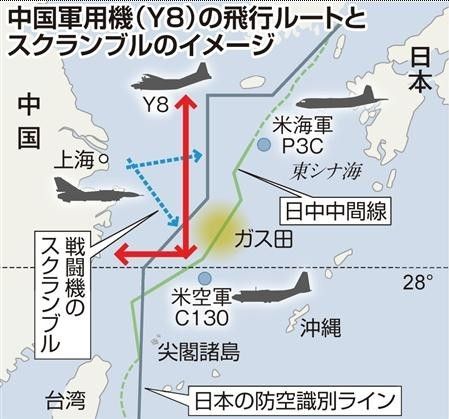 日媒：解放軍殲10東海上空抵近追蹤美軍P3C